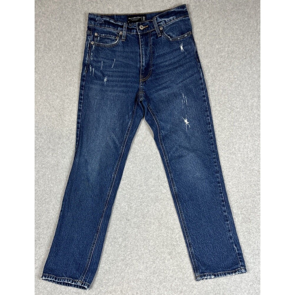 Abercrombie & Fitch Stretch Straight Distressed Jeans Men's Size 29x30 Zip Fly